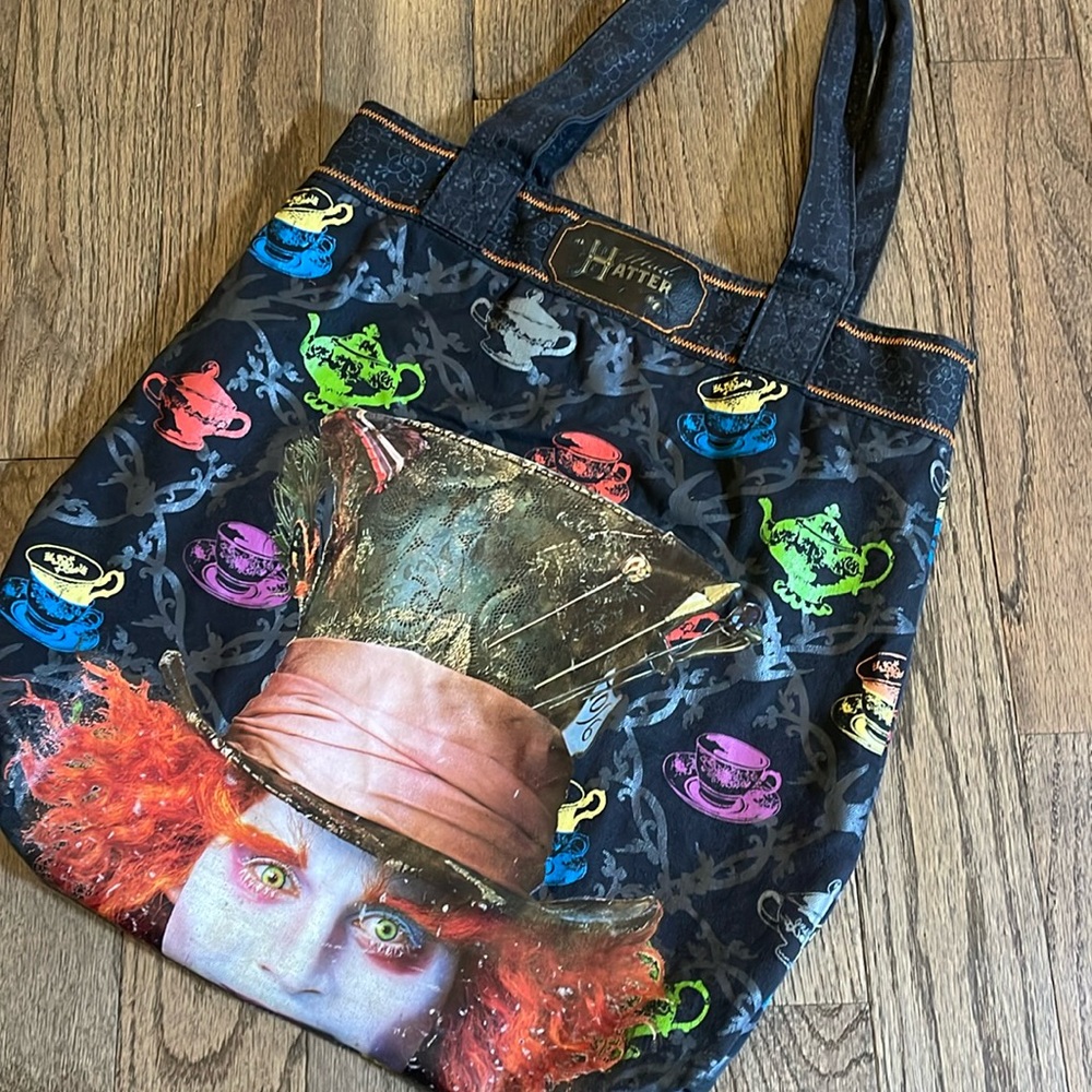 Mad Hatter Alice in Wonderland Disney Large Tote
